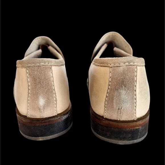 Free People Beige Leather Suede Loafers Women’s 38 Made in India - Picture 7 of 12